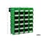 Triton Products Wall Storage Unit W/ (24) 7-3/8" L x 4-1/8" W x 3" H Green Bins & Wall Mount Rails 3-220GRNWS - alternate 2